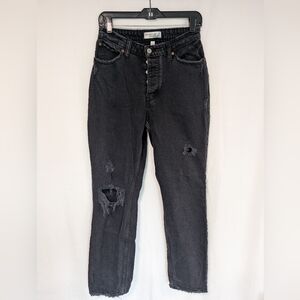 Abercrombie & Fitch Black Distressed Skinny Jeans